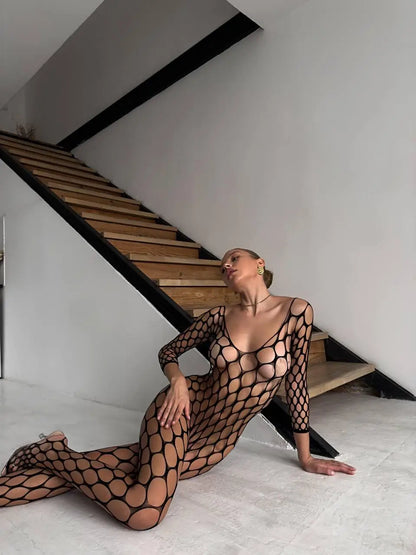 LacyMate Elara Bodystocking Lacy Nighty