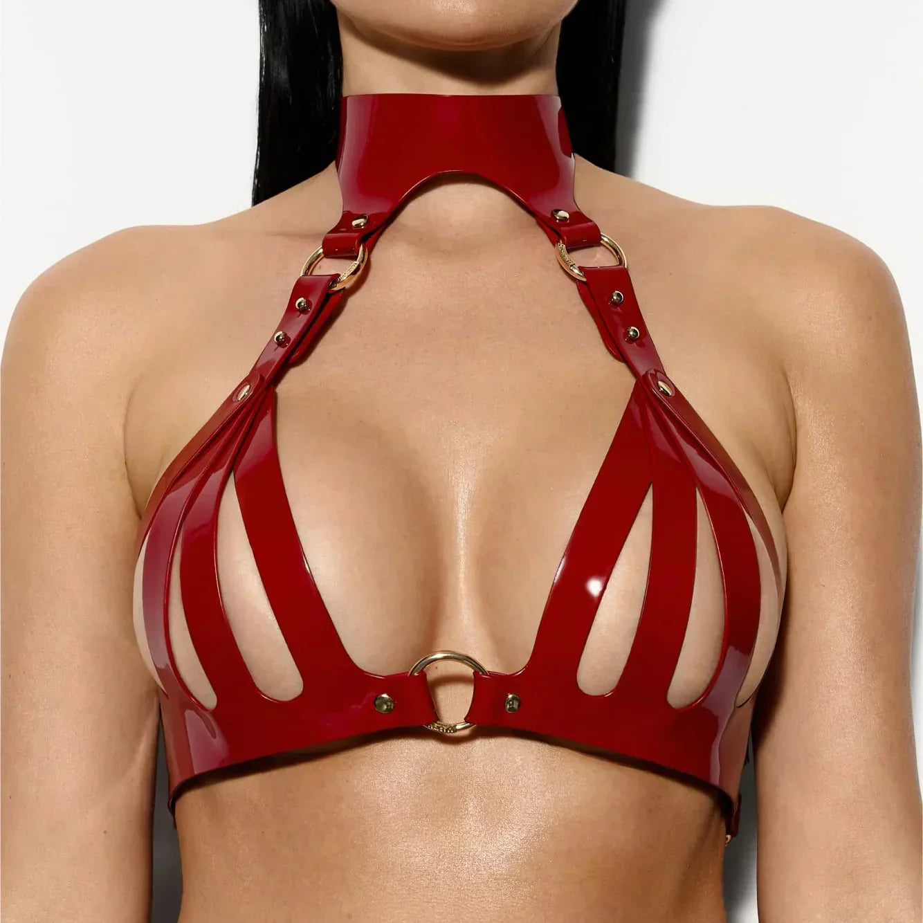 Faux Leather Lingerie Set Gothyx H