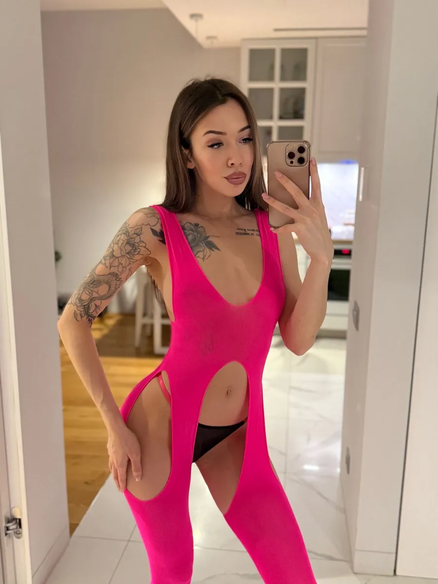 Rhea Open Up Sheer Bodystocking