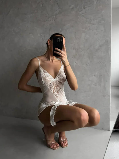 Ivory Temptation Lacy Nighty